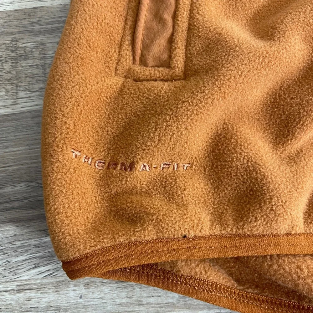Vintage Nike ACG Therma-Fit Fleece Vest Men XL Burnt Orange Zip Thermal Layer